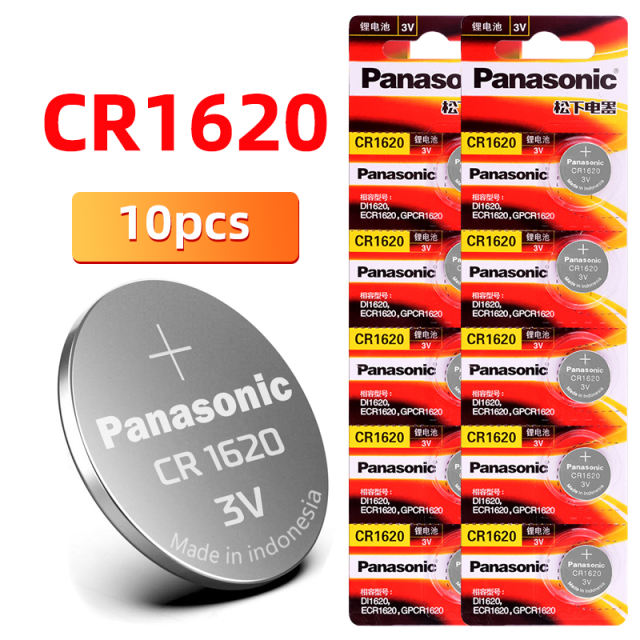 Panasonic: CR1620 3V Non rechargeable Round Lithium Coin Cells