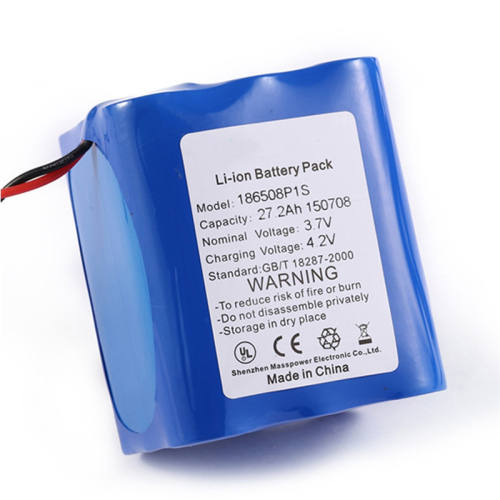 Li ion battery pack 3.7v 27.2ah deep cycle lithium led solar lamp battery pack