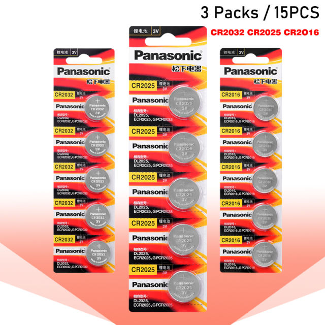 Original PANASONIC cr2032 Brand New Button Cell Batteries 3V Coin Lithium Toys, Calculators cr 2032