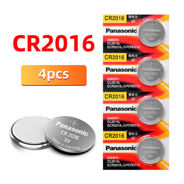4 Pcs -- Panasonic Cr2016 3v Lithium Coin Cell Battery Dl2016 Ecr2016