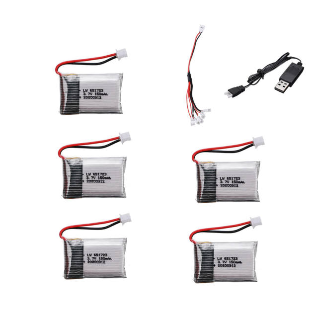 3.7v 150mAh 651723 For H20 RC Quadcopter Drone Spare parts 3.7v Lipo Battery for H20 Battery for Toy Helicopter