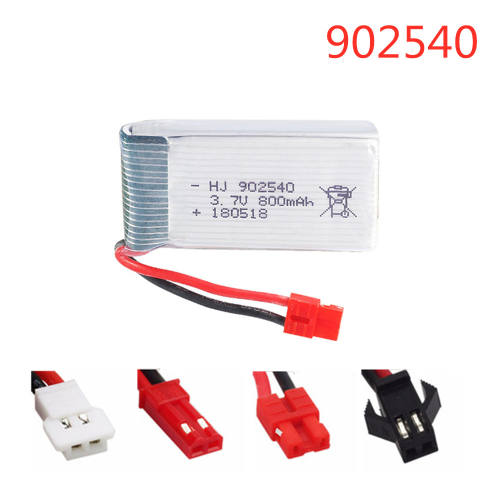 1pcs Lipo Battery 3.7V 800mAh 902540 For Syma X5C X5S X5SC X5HW X5UW X5SW CX30 M68 X500 X800 HJ818 HJ819 902540 Battery