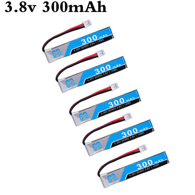 300mAh 3.8V 30C/60C HV PH2.0 Lipo Battery for US65 UK65 Inductrix FPV Beta65S UR65 Mobula 7 Whoop Drone