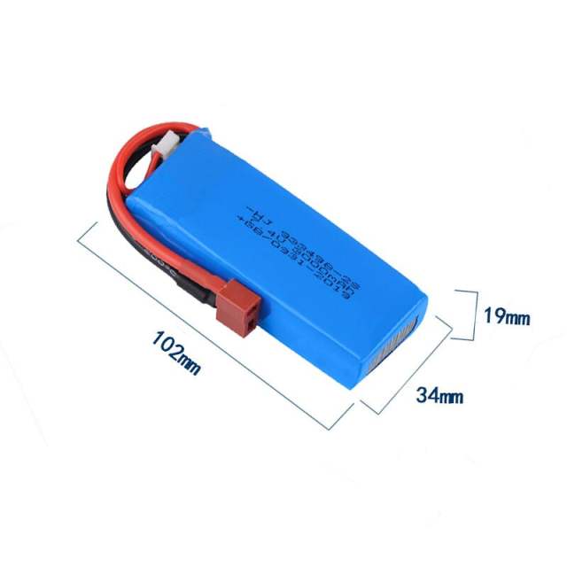 7.4V 3000mAh Upgraded Lipo Battery For Wltoys 1/14 144001 RC Car Boat Spare Parts 933498-2s 7.4v Battery T Plug 1 order