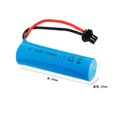 3.7V 1500mAh 18650 rechargeable Battery For RC helicopter Airplanes car Boat Toys Spare Parts 3.7v Li-ion battery SM plug