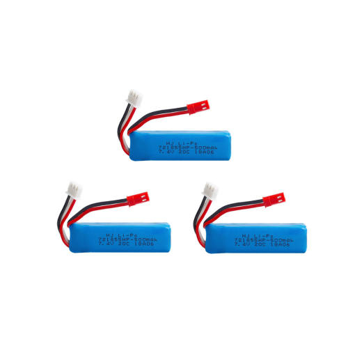 2PCS 7.4V 500mAh 721855 Lipo Battery for  A202 A212 A222 A232 A242 A252 4WD RC toys Car model parts 1 order