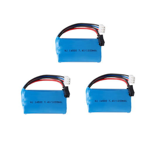 7.4V Li-ion Battery for Electric Toys Water Bullet Gun Spare Parts 2S 7.4 V 1200mah 14500 Battery for RC toys Cars Tanks Robots