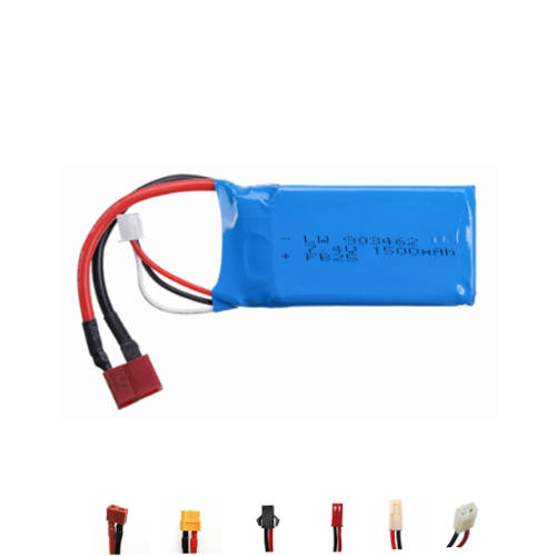 2pcs/set 7.4V 1500mAh Lipo Battery 12423 12428 For  144001 12428 Crawler Car Battery For FT009 RC Boat 2s batteries 903462