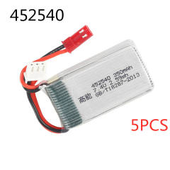 2pcs 7.4v 350mah 452540 Lipo Battery X401H X402 515W 515V 515 rc Quadrocopter 2S High powe lithium polymer JST-2P SM-2P MX2.0-2P