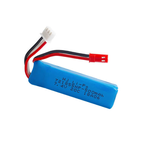 2PCS 7.4V 500mAh 721855 Lipo Battery for  A202 A212 A222 A232 A242 A252 4WD RC toys Car model parts 1 order