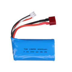 7.4V 3000mAh 18650 Lipo Batery for remote control helicopter Car boats toys parts wholesale 7.4 V 3000 mAH Lipo battery JST Plug