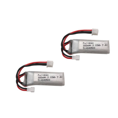 7.4V 300mAh LiPo Battery for WLtoys F959 XK DHC-2 A600 A700 A800 A430 2.22Wh RC Drone Spare Parts 7.4v 2s li-po battery 2pcs