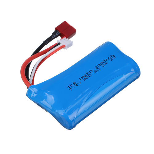 7.4V 2200mAh 18650 lipo Battery for Q46 Wltoys 10428 /12428/12423 WPL MN99S D90 U12A S033g Q1 H101 Rc Boats Cars