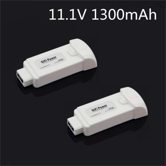 2 Pcs Gifi Power 11.1V 1300mAh 14.43Wh Lithium Polymer Battery for Flying Camera Drone for Yuneec Breeze Drone Replacement Power