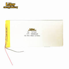 3.7V 5000mAh 3575185 Liter energy battery Replacement Battery For  VX767 8G Tablet 2 Wire Accumulator Batteries