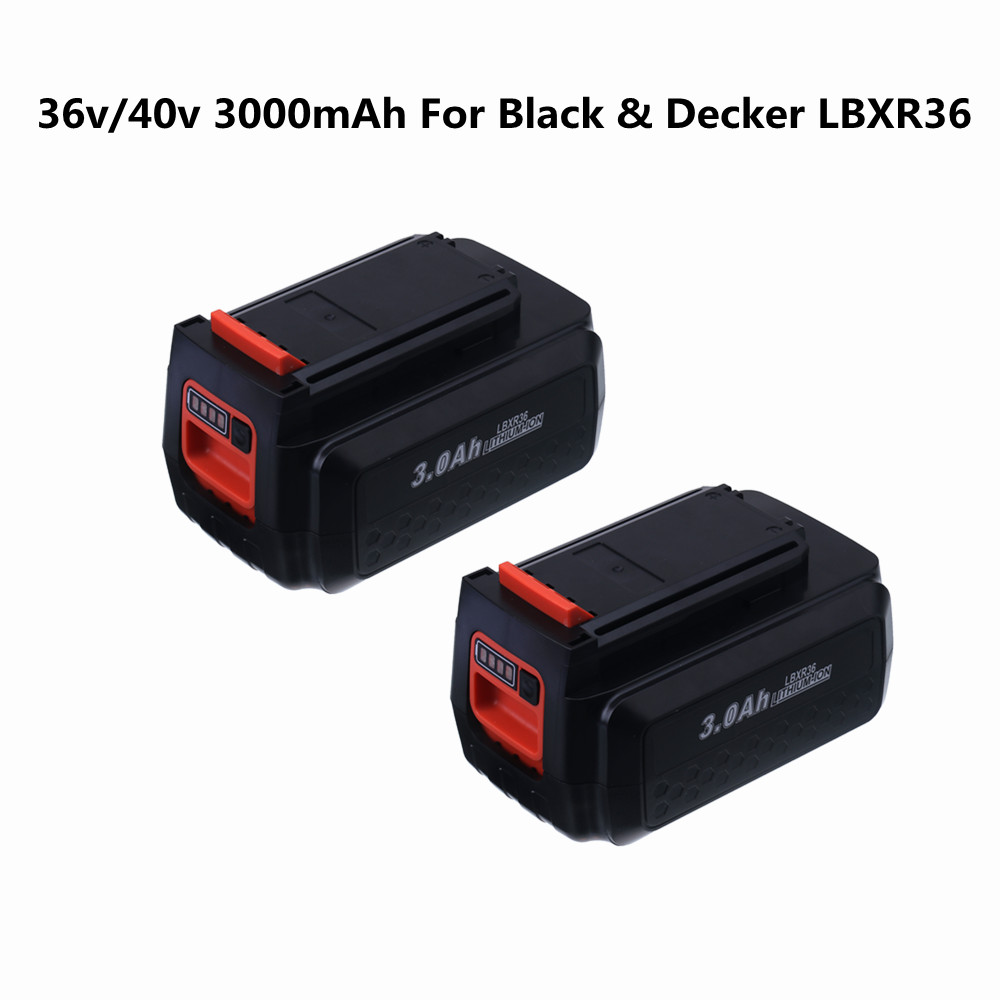 For Black Decker 36v/40V 6000mAh Li-Ion Rechargeable Electric Tool Battery  LBXR36 BL2036 LBX2040 LST136 LST420 Garden Tools