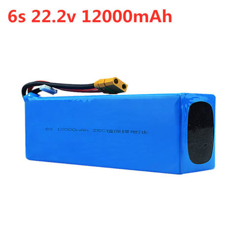 6s Lithium Battery for Agricultural Spraying Drone Spare Parts 22.2v Batteries 22.2V 12000mah 25C 6S 1pcs RC Toy Lipo Battery