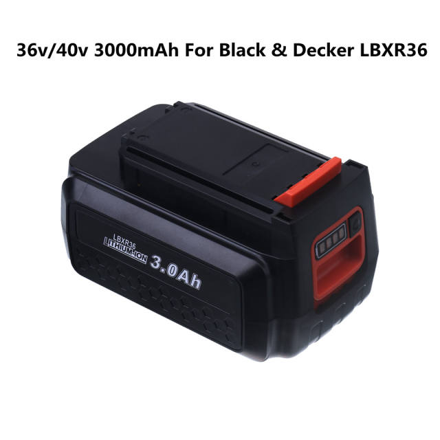 LBXR36 36V/40v 3000mAh Rechargeable Li-Ion Battery for Black & Decker  LBXR36 BL2036 LBX2040 LST136