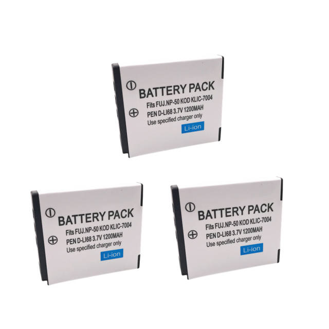 3.7V 1200mAh NP-50 FNP50 NP50 KLIC-7004 KLIC-7004 K7004 D-Li68 Camera Battery For Fujifilm X10 X20 XF1 F50 F75