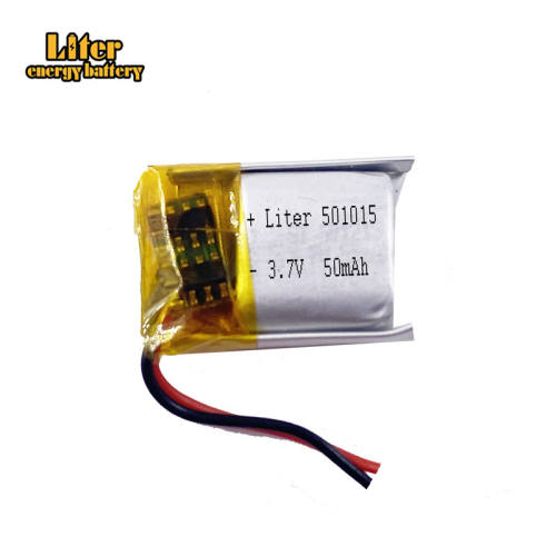 501015 50mah 3.7V Liter energy battery Lithium Polymer Rechargeable Battery For MP3 MP4 MP5 GPS car recorder Bluetooth headset Toy