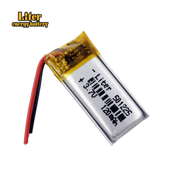 3.7V 120mAh 501225 Liter energy battery Lithium Polymer Rechargeable Battery For Mp3 headphone recorder PAD bluetooth headset