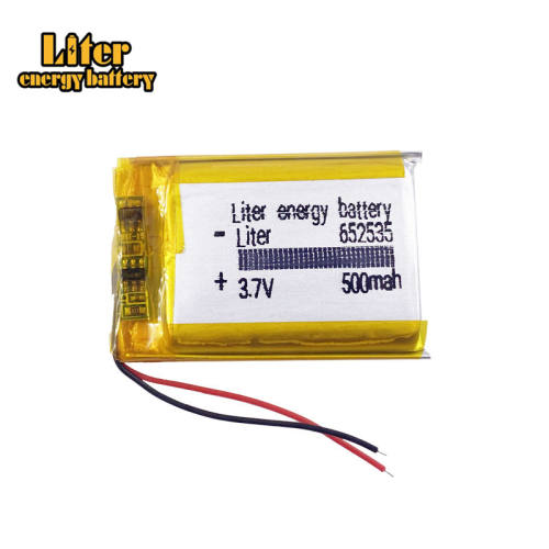 3.7v 652535 500mah Liter energy battery Lithium polymer battery for driving recorder early education machine recording pen