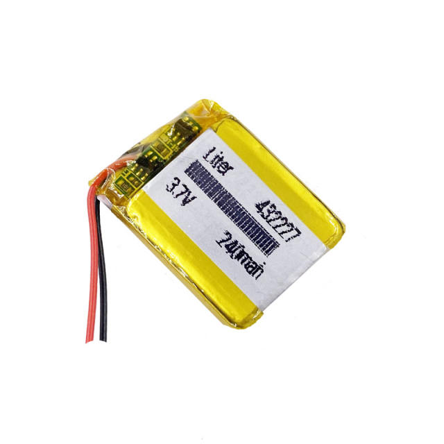 3.7v 240mah 432227 Liter energy battery polymer rechargeable and safe battery for small toys for you babies