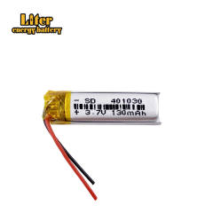 3.7V 130mAh 401030 Liter energy battery Lithium Polymer Rechargeable Battery For Mp3 MP4 MP5 GPS PSP mobile bluetooth