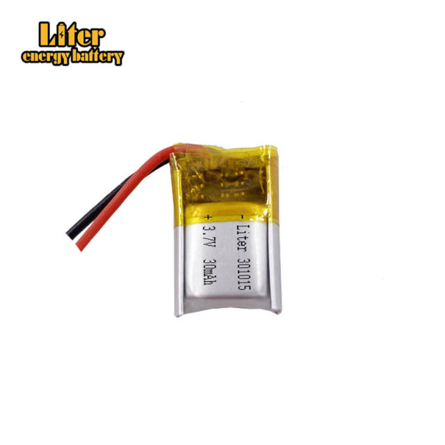 3.7v 301015 30mah Liter energy battery Bluetooth headset 3D self dry polymer lithium battery manufacturers selling glasses