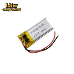 3.7V 60mAh 351025 Liter energy battery Small Polymer Lithium Rechargeable Battery for Headset Hearing Aids Sensor Lights