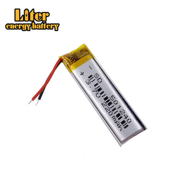 3.7V 501240 220mah Liter energy battery Lithium Polymer Rechargeable Battery For GPS Bluetooth headset speaker Reading pen