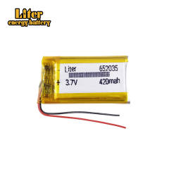 3.7v 652035 420mAh li ion polymer Rechargeable Battery For DVR GPS Car Tachograph Bluetooth headphone Battery