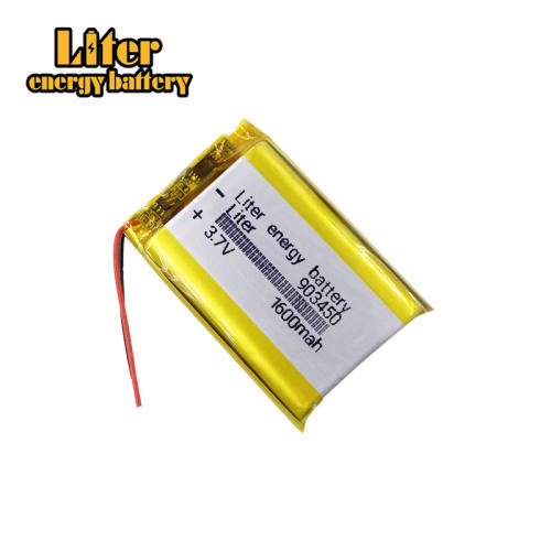 903450 1600mAh 3.7v lithium polymer rechargeable battery for mp3 MP4 MP5 Speaker E-book PAD PSP