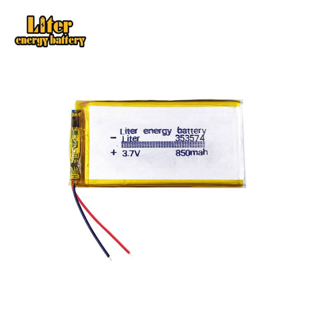 353574 3.7V 850mAh Liter energy battery Lithium Battery for Wireless device Headset
