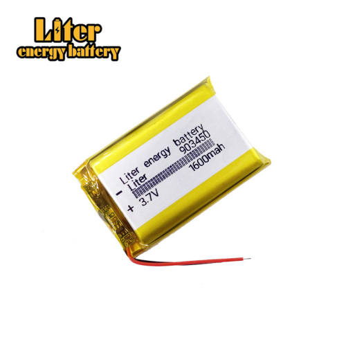 903450 1600mAh 3.7v lithium polymer rechargeable battery for mp3 MP4 MP5 Speaker E-book PAD PSP