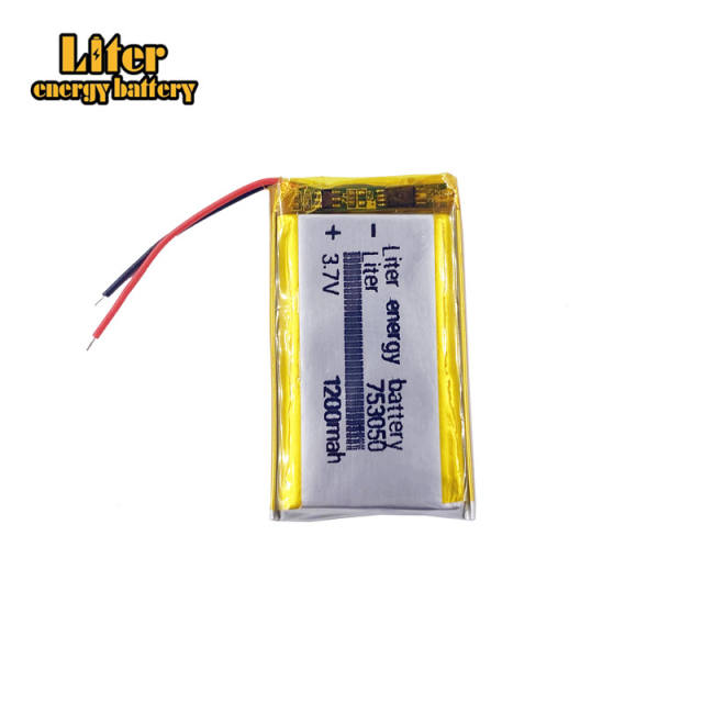 753050 3.7V 1200mAh Liter energy battery Lithium Polymer Rechargeable Battery For Mp3 DVD PAD mobile tablet pc power bank