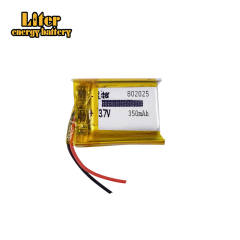 3.7V 802025 350mAh Liter energy battery Rechargeable Lithium Battery For Toy MP3 MP4 GPS Speaker LED Light Camera