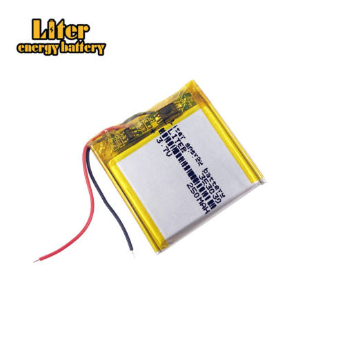 353030 250mah 3.7V BIHUADE lithium polymer battery quality goods of CE FCC ROHS certification authority