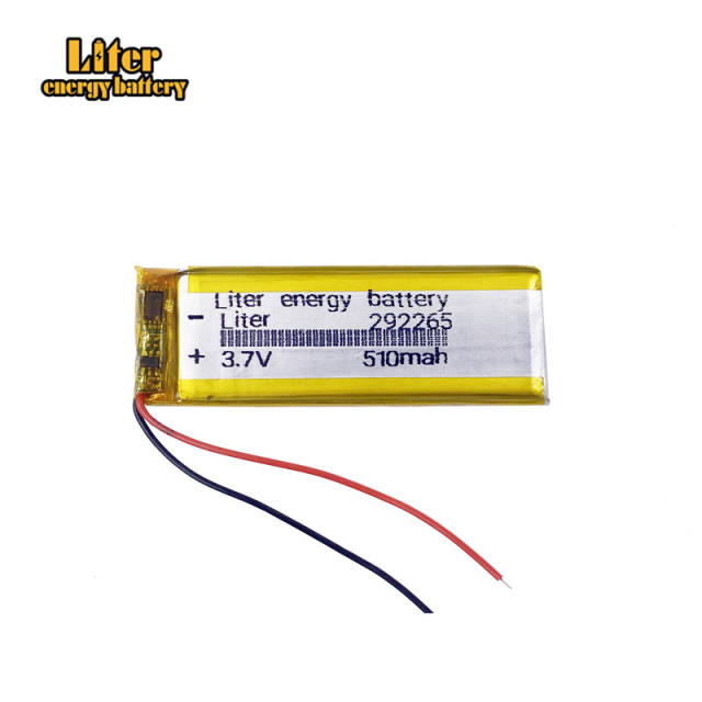 3.7V 292265 510MAH Liter energy battery lithium polymer battery MP3 MP4 MP5 GPS Bluetooth audio reading pen
