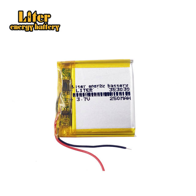 353030 250mah 3.7V BIHUADE lithium polymer battery quality goods of CE FCC ROHS certification authority