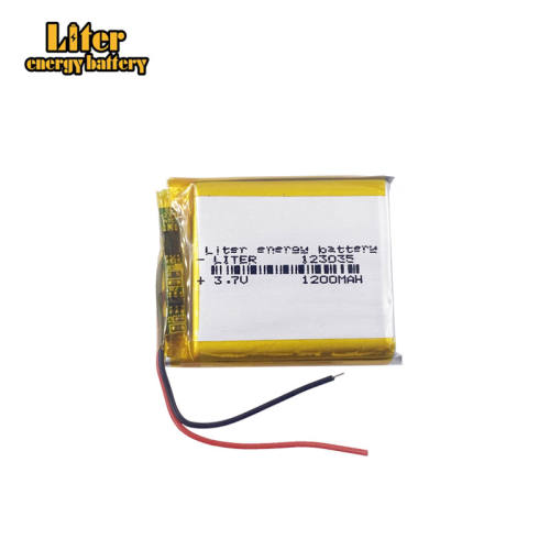 123035 1200mah Liter energy battery 3.7V Rechargeable lipo battery polymer lithium battery e-books GPS PDA