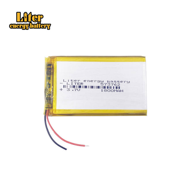 3.7V 573762 1800mah Liter energy battery Rechargeable lipo battery e-books GPS PDA Recreational machines