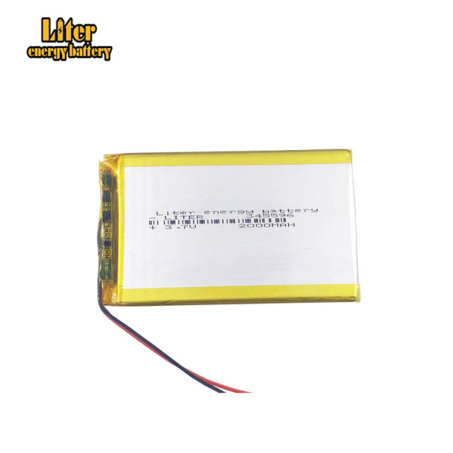 Liter energy battery 345596 3.7V 2000mah Lithium polymer Battery For MP3 MP4 GPS Digital Products