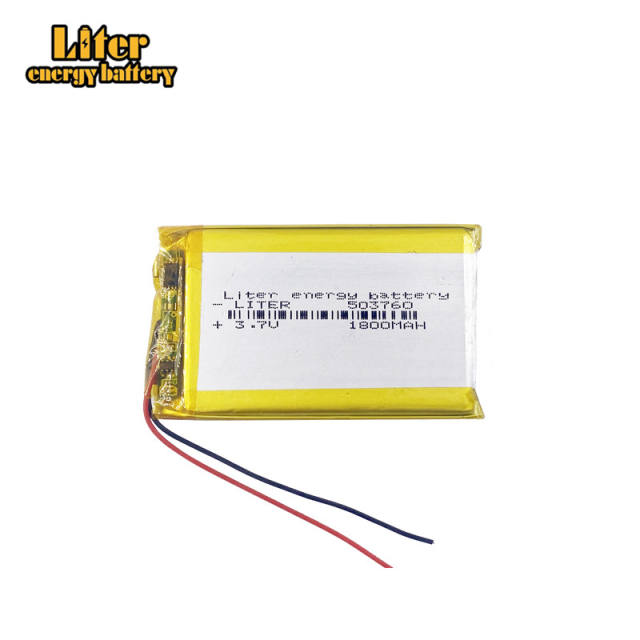 503760 3.7V 1800mAh Liter energy battery Rechargeable Li-Polymer Battery For mp3 mp4 mp5 toys DVR GPS navigation Sports bracelet