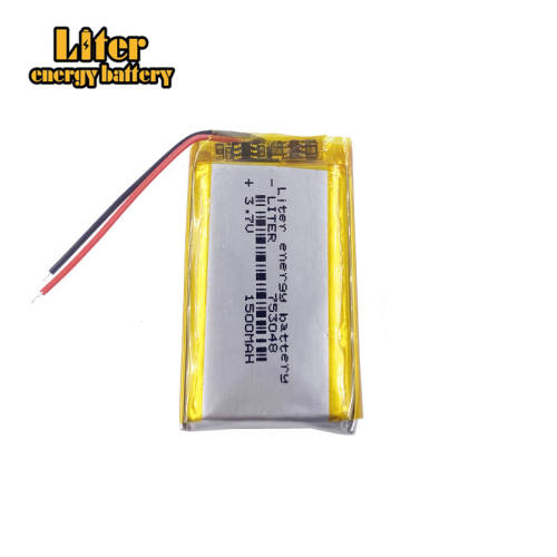 753048 1500mah 3.7v Liter energy battery lithium polymer ion battery cells pack battery for smart watch golf cart