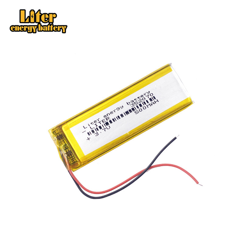 3.7V 500mAh 652631 Lithium Polymer LiPo li ion Rechargeable Battery For Mp3  MP4 MP5 GPS PSP bluetooth electronics part