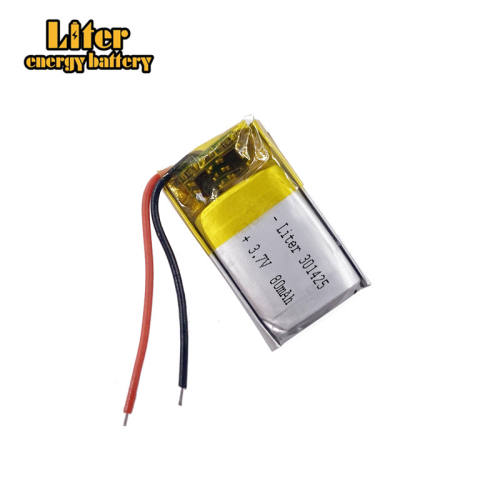 80mAh 3.7V 301425 Lithium Polymer Rechargeable Battery For toys Bluetooth earphone speaker MP4 GPS