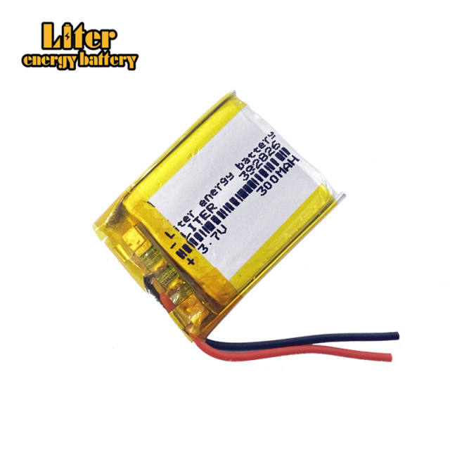 3.7V 392826 300mAH Liter energy battery lithium polymer battery wireless telephone sound card mp3 Registrar car dvr video recorder