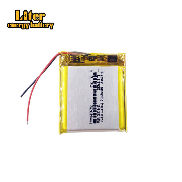 343035 3.7V 320mah Liter energy battery rechargeable lipo lithium polymer battery for smart wristband