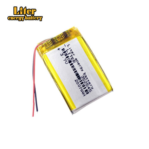 3.7V lithium battery 352545 200mAh Liter energy battery speaker beauty instrument electric toy